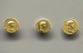 Three golden coins of Nero Emperor
