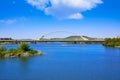 Merida in Spain Lusitania bridge over Guadiana Royalty Free Stock Photo