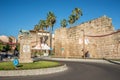 View at the Augustus monument in the streets of Merida in Spain