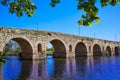 Merida in Spain roman bridge over Guadiana Royalty Free Stock Photo