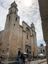 Merida, Yucatan / Mexico - October 17, 2019: San Ildefonso cathedral, located on Merida`s downtown