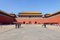 Wumen, the Meridian Gate of Forbidden City in Beijing Royalty Free Stock Photo