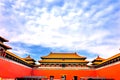 Meridian Gate Entrance Gugong Forbidden City Palace Beijing China Royalty Free Stock Photo