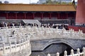 The Meridian Gate and Golden Water in The Forbidden City. Beijing, China. November 6, 2018.