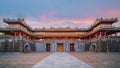 Meridian Gate of Imperial Royal Palace of Nguyen dynasty in Hue, Vietnam Royalty Free Stock Photo