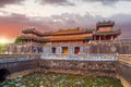 Meridian Gate of Imperial Royal Palace of Nguyen dynasty in Hue, Vietnam Royalty Free Stock Photo