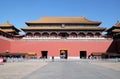 The Meridian Gate Wumen in the Forbidden City, Beijing Royalty Free Stock Photo