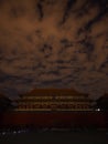 Meridian Gate (Wumen) at night. Royalty Free Stock Photo