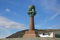 Meridian Monument - On the Fuglenes peninsula, just across the harbour, is the MeridianstÃÂ¸tta, Hammerfest, Norway. . Royalty Free Stock Photo