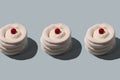meringue cake with a cherry on top pattern Royalty Free Stock Photo