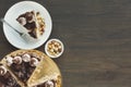 Meringue cake with hazelnuts and buttercream Royalty Free Stock Photo