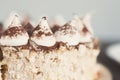 Meringue cake with hazelnuts and buttercream Royalty Free Stock Photo