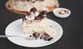 Meringue cake with hazelnuts and buttercream Royalty Free Stock Photo