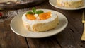 Meringue roll cake Royalty Free Stock Photo