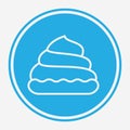 Meringue vector icon sign symbol