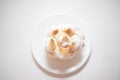 Meringue on white Royalty Free Stock Photo