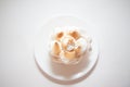 Meringue on white