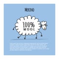 Merino sheep, sketch for your design