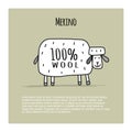 Merino sheep, sketch for your design