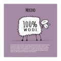 Merino sheep, sketch for your design