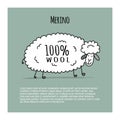 Merino sheep, sketch for your design