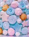 Merinque color sweets bar cake bar Royalty Free Stock Photo