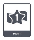 merit icon in trendy design style. merit icon isolated on white background. merit vector icon simple and modern flat symbol for