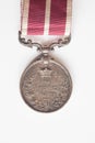 The Meritorious Service Medal, a British Medal awarded to Sergeants and Warrant Officers in the British Armed Forces for Royalty Free Stock Photo