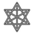 Merkaba Symbol Sacred Geometry isolated on white background.