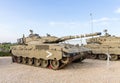 Merkava Mk. 2 tank is on the Memorial Site near the Armored Corps Museum in Latrun, Israel