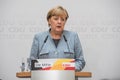 Merkel speaking on the day after national elections, 25th September 2017 Royalty Free Stock Photo