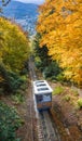 The Merkur cable railway near Baden Baden, Baden Wuerttemberg, Germany