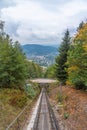 Merkurbergbahn funicular leading to Merkurberg hill in Baden Baden, Germany