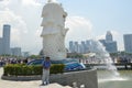 SingaporeÃ¢â¬â¢s  Merlion  Fountain. Royalty Free Stock Photo