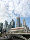 Merlion park, Singapore - January, 2024 : Modern building on Merlion Park Singapore Royalty Free Stock Photo