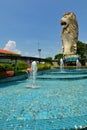 Merlion. Sentosa Island. Singapore Royalty Free Stock Photo