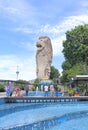 Merlion in Sentosa island Singapore Royalty Free Stock Photo