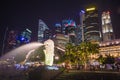 Merlion Singapore Skyline Royalty Free Stock Photo