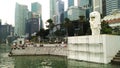 Merlion statue, landmark of Singapore Royalty Free Stock Photo