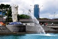 Merlion statue, landmark of Singapore Royalty Free Stock Photo