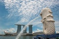 Merlion statue, Marina Bay sands hotel, Singapore