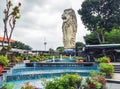 Merlion Statue on Sentosa Island, Singapore Royalty Free Stock Photo