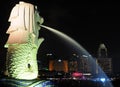 The Merlion statue in Singapore