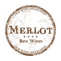 Merlot grunge rubber stamp Royalty Free Stock Photo