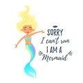 Mermaid character. Mermay concept. Mythical marine Royalty Free Stock Photo