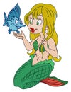 Mermaid with a fish