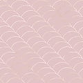 Mermaid fish scale wave japanese seamless pattern