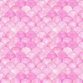 Mermaid fish scale wave japanese seamless pattern Royalty Free Stock Photo