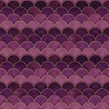 Mermaid fish scale wave japanese seamless pattern