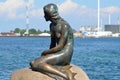 little mermaid langelinie kobenhagen denmark Royalty Free Stock Photo